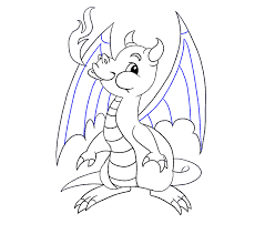 Tiny animation dragon is adorable. How To Draw A Baby Dragon Easy Drawing Guides