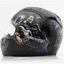 Rockhard Street Full Face Motorcycle Helmet Elvis Presley 1968 Size Medium M Ebay Elvis Presley Elvis Riding Gear