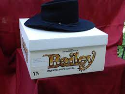 Vintage Black Bailey 4x Cowboy Hat Mesquite Style Size 7 3 8 In Box 02639 Cowboy Hats Mens Hats Vintage Black Ribbon