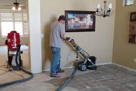 Allen using the Electric Tile Stripper Step 7. What Is Dust Free Tile Removal Simple Guide To Dustless Tile Removal