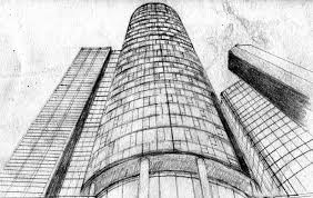 Tall Buildings Sketch Skyscrapers Pencil Drawing By Amndesigns Deviantart Com On Deviantart Building Sketch Pencil Drawings Building Drawing