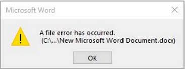 Basically it occurs when you open the game for first time. Fixed A File Error Has Occurred While Saving Word Document Easeus