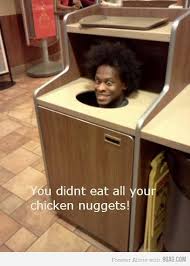 More people should try their hand at their own tbh, you can easily cook a breaded chicken breast in a half inch of oil in a shallow pan rather than a full on deep fry. You Didn T Eat All Your Chicken Nuggets Lol Funny Pictures Bones Funny