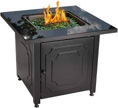 While most gas fireplace inserts need to exhaust fumes through the chimney, a direct vent fireplace uses a sealed chamber to draw in fresh air and expel exhaust through a specialized pipe that exits the house through a wall or roof opening. Amazon Com Endless Summer 30 Outdoor Propane Gas Black Glass Top Fire Pit Green Fire Glass Garden Outdoor
