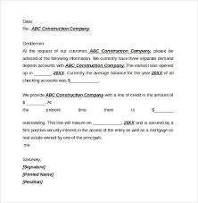Free 4 Bank Reference Letter Templates In Pdf Ms Word