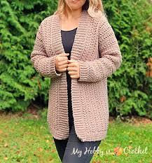 Here's a selection of free scarves knitting patterns with photos suitable for beginners as well as advanced knitters. My Hobby Is Crochet Chic Aran Cardigan Free Crochet Pattern With Tutorial