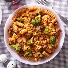 Pasta Beef Ragu With Broccoli Recipe Beef Ragu Ground Beef And Broccoli Pasta