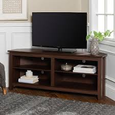 Hoomic 44'' modern farmhouse corner tv stand for tvs up to 50 inches, tv console table with storage cabinets, buffet cabinet with 2 doors & 2 shelves for living room, corner universal, espresso $199.00 $ 199. Porch Den Ogden 58 Inch Corner Tv Stand Console Overstock 22751198