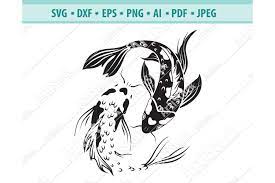 Download Koi Fish Svg Koi Carps Svg Yin Yang Carps Png Eps Dxf 1183739 Cut Files Design Bundles