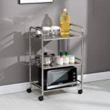 The top part of the kitchen cart is loose and can be used both as a tray and as a space to put things on. Ikea Flytta Kitchen Trolley Stainless Steel 98x57 Cm Amazon Co Uk Home Kitchen