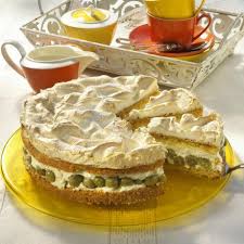 Stachelbeertorte Mit Baiserhaube Rezept Lecker Stachelbeerkuchen Stachelbeertorte Baiserhaube