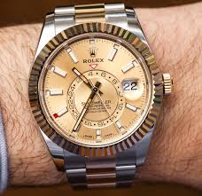 Rolex Sky Dweller Watches In Two Tone Steel Gold Hands On Ablogtowatch