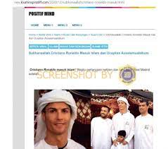 Saya mempunyai seorang kekasih seorang muslim umur 26 tahun, sudah bercerai, mempunyai anak 1. Cek Fakta Benarkah Cristiano Ronaldo Masuk Islam Pada 8 Desemberi 2020