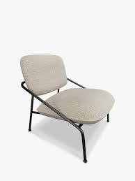 This handwoven hanging egg chair from john lewis is ticking all the style boxes. John Lewis Partners Slipper Lounge Chair Black Metal Frame Cream Boucle At John Lewis Partners Black Metal Frame Metal Frame Black Metal