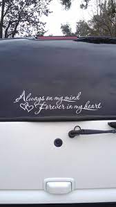 It's the ultimate combination of men since time immemorial. Rear Window Decal In Memory Of A Lost Loved One Cool Car Stickers Car Decals Vinyl Car Stickers