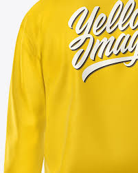 Download Sweatshirt Mockup Back View In Apparel Mockups On Yellow Images Object Mockups