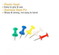 Uxcell Push Pins Plastic Head Thumb Tacks Steel Point, Multicolor 100 Pack