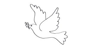 1.draw the head first, including the eyes, mouth, and an oval on the mouth. How To Draw The Dove Of Peace My How To Draw