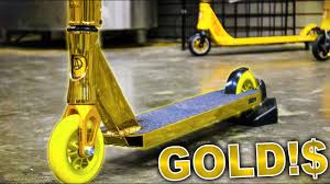 Ride your scooter like a pro, do cool tricks and stunts in awesome skate parks! Gold Custom Scooter Build Pro Scooter Youtube