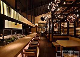 japanese dining 奥園 レストランの照明 店舗デザイン デザイン