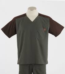 Carhartt Mens Ripstop Scrub Top In Olive Mens Tops Men