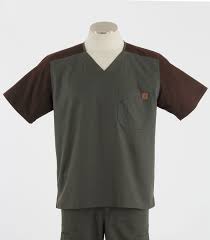 Carhartt Mens Ripstop Scrub Top In Olive Mens Tops Men