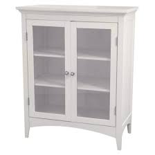 Madison Avenue 2 Door Floor Cabinet White Elegant Home Fashions Glass Cabinet Doors Bathroom Floor Cabinets Cabinet Door Styles