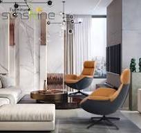 Eropa Penjualan Panas Kursi Sofa Punggung Tinggi Coklat Kursi Tunggal  Lounge Kursi Desain Lembut