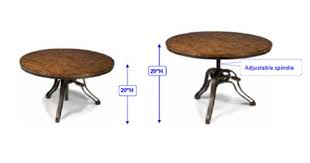 Cranfill Round Cocktail Table 40 D X 20 29 H 600 Coffee Table To Dining Table Coffee Table Coffee Table Size