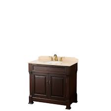 Choose from rustic cedar and hickory bathroom vanity cabinets elegant modern styles with granite tops or exceptional mirrored glass bathroom vanities with tops of black marble. Andover 36 Traditional Bathroom Single Vanity Set Dark Cherry Beautiful Bathroom Furniture For Every Home Wyndham Collection