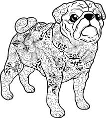 Kostenloses Ausmalbild Hund Mops Die Gratis Mandala