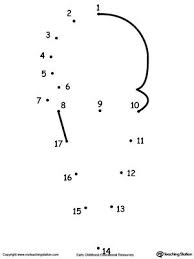 Dot To Dot 1 Through 17 Ice Cream Dot Worksheets Dots Connect The Dots