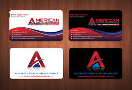 Either include instructions on the card or explain to the first person you hand it to that your business card is a referral card; Business Card Design American Digital Marketing By Americandigitalm