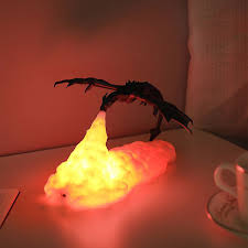 Equantu 4 modes decorative led flame light Children S Gift 3d Print Led Night Light Fire Dragon Lamp Bedroom Table Decorative Light For Kid Festival Party Gift Buy At The Price Of 17 14 In Aliexpress Com Imall Com