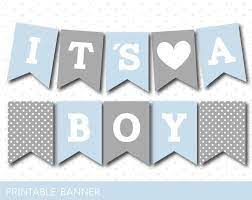 Baby Blue And Grey Baby Shower Banner Pb 491 Baby Shower Banner Boy Baby Shower Banner Boy Printable Elephant Baby Shower Theme Boy