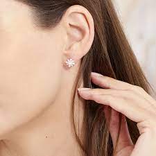 Découvrez nos boucles d'oreilles en or rose 750/1000. Boucles D Oreilles Fantaisie Nature Fleur Argent Oxyde Ronde Griffes Rose 925 1000 Faofrzw4030 Histoire D Or