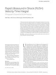 But here goes with my everything you could possibly do then, rush through it and work down from there. Pdf Rapid Ultrasound In Shock Rush Velocity Time Integral A Proposal To Expand The Rush Protocol
