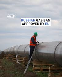 European Union countries on Monday gave their final approval to ban Russian  gas imports by late 2027, making their vow to cut ties with their former  top supplier legally binding, nearly four