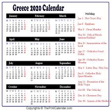 You can learn more about our. Calendar 2020 Greece Greece 2020 Yearly Printable Calendar