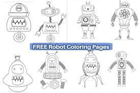 FREE Robot Coloring Sheet Pages for Kids