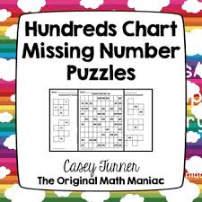 Hundreds Chart Missing Number Puzzles Numbers 101 999