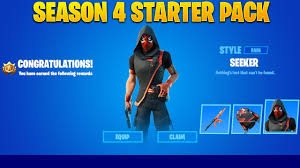 Neues starter paket season 4 jetzt im shop | fortnite starter pack kaufen deutsch skin mit gameplay. Fortnite Season 4 New Starter Pack Showcase Seeker Chainstick Pack Street Blade Showcase Ø¯ÛŒØ¯Ø¦Ùˆ Dideo