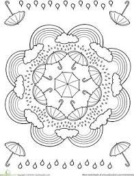 Color A Mandala Rain Mandala Coloring Pages Mandala Coloring Coloring Pages