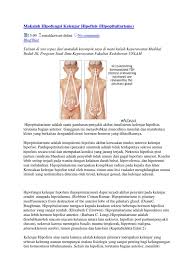 Kelenjar hipofisis hipofise terletak di sella tursika, lekukan os spenoidalis basis cranii. Makalah Hipofungsi Kelenjar Hipofisis