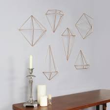 Set Of 3 Metal Geometric Shapes Decor Home Decor Accessories Wall Decor Set