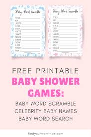 See also free kitchen printables from printables topic. Fun Free Printable Baby Shower Word Scramble Game