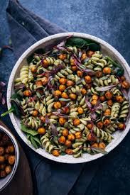 Vegan Pesto Chickpea Bowl Well And Full Recipe Vegan Pesto Healthy Recipes Vegetarian Recipes