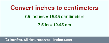 7 5 Inches In Cm Convert 7 5 Inches To Centimeters Inchpro Com