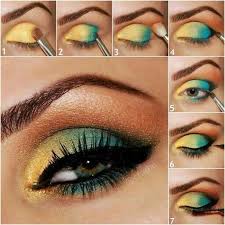 Amarillo Y Verde Eyeshadow Makeup Yellow And Green Eyeshadow Spring Makeup