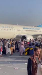 Harrowing video shows two stowaways falling to their deaths from a transport aircraft taking off at kabul airport. Impbkc0kv31qgm